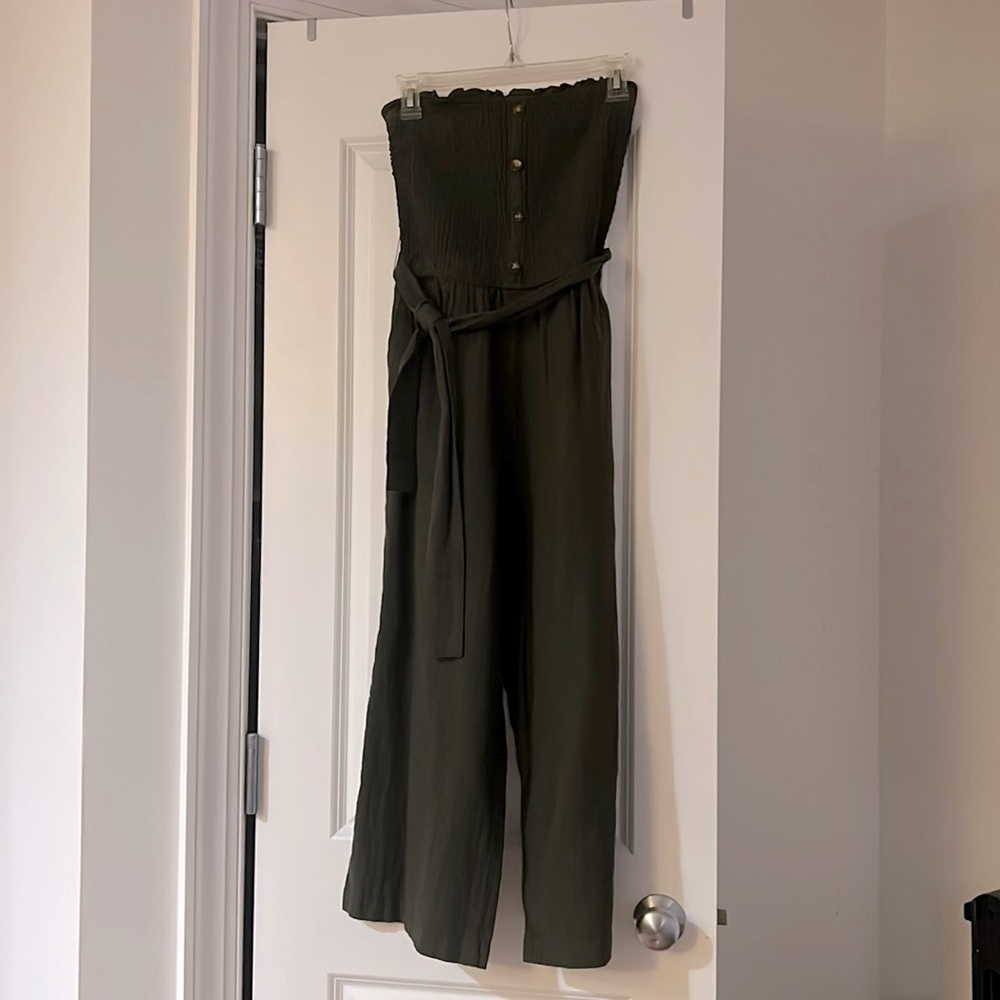 Abercrombie & Fitch strapless linen jumpsuit